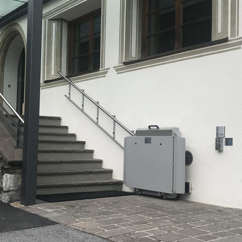 Outdoor Platform Stairlift for Building Refurbishment